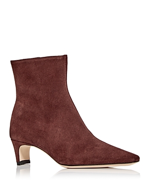 Shop Staud Women's Wally Pointed Toe Ankle Boots In Mahogany
