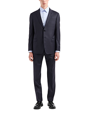 Shop Emporio Armani Regular Fit Suit In Navy Blue