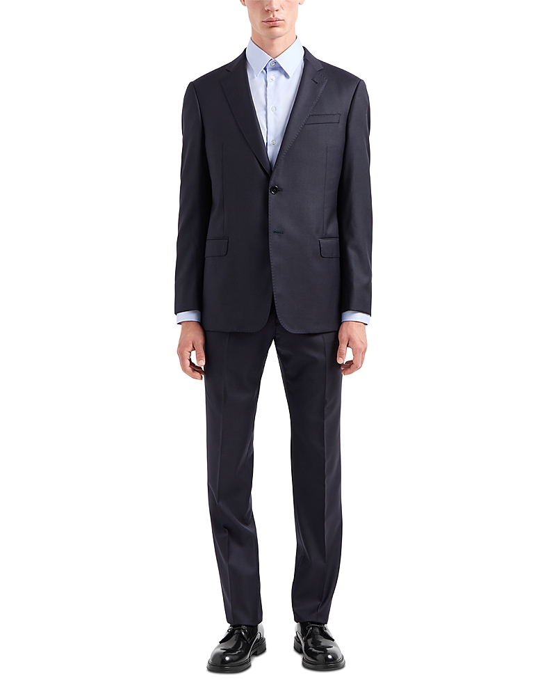 Emporio Armani G-line Super 130s Wool Two-button Slim-fit Suit In Navy Blue