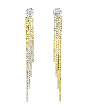 Meira T 14K Yellow & White Gold Diamond Fringe Drop Earrings