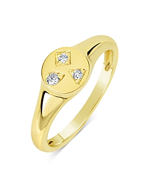 Meira T 14K Yellow Gold Diamond Geometric Disc Ring