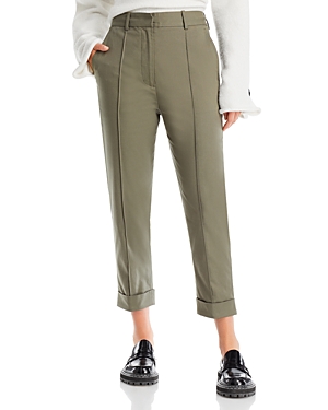 3.1 Phillip Lim Cropped Pintuck Trousers In Army