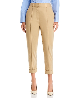 3.1 Phillip Lim Cropped Carrot Leg Trousers In Khaki