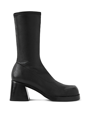 Miista Women's Elke Stretch Mid Calf Boots In Black