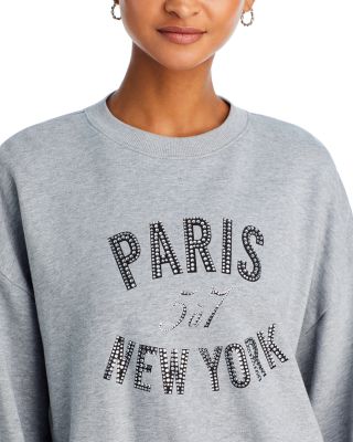 Rhinestone Paris New York Sweatshirt