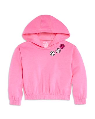 CHASER Girls' Embroidered Smiley Faces Fleece Pullover - Little Kid ...