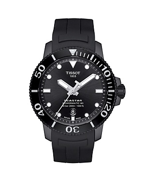 Tissot Seastar 1000 Powermatic 80 Watch, 43mm In Black
