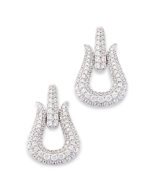 Bloomingdale's Diamond Pave Buckle Drop Earrings in 14K White Gold, 1.0 ct. t.w.