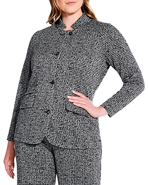 Nic+Zoe Plus Etched Tweed Jacket