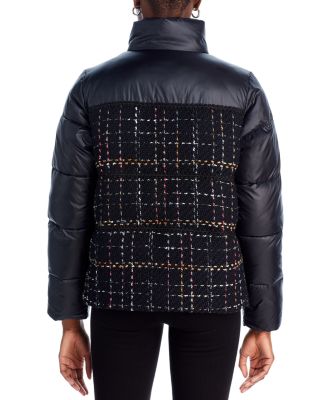 AQUA Tweed Puffer Jacket 100% Exclusive Bloomingdale's