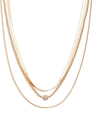 Multi Layered Necklace in 16K Gold Plated, 16 - 100% Exclusive