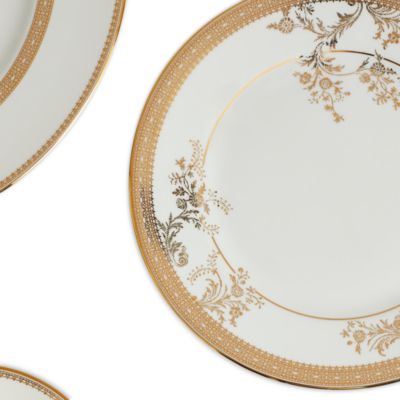 Vera Wang Lace Gold 10 Piece Dinnerware Set, Service for 2