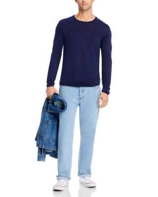 Acid-Wash Crewneck Sweater