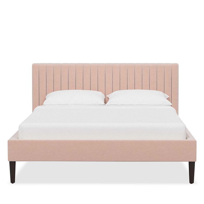 Shop Sparrow & Wren Griffin Boucle Channel Bed, Queen In Titan Pink Champagne