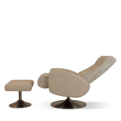 Sterling Fabric & Leather Swivel Recliner