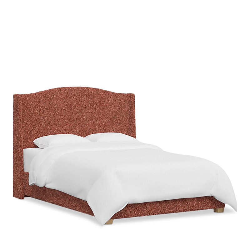 Sparrow & Wren Amalia Bed In Plush Boucle, Twin In Brick