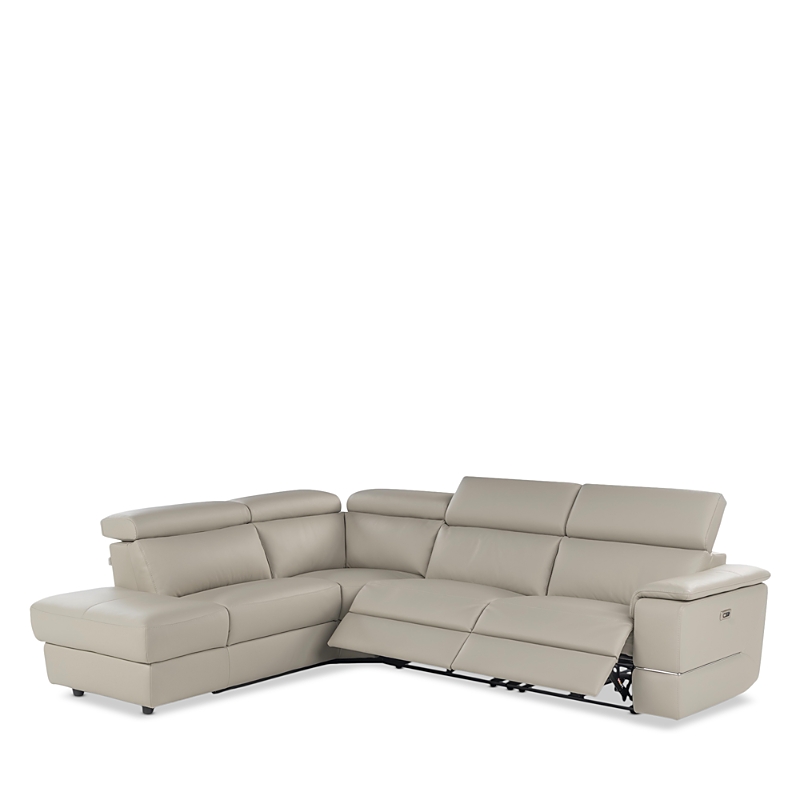 Giuseppe Nicoletti Ronaldo 3 Piece Recliner Sectional In Bull Tortora