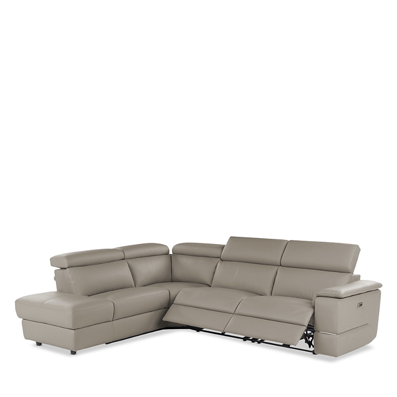 Giuseppe Nicoletti Ronaldo 3 Piece Recliner Sectional In Bull Fango