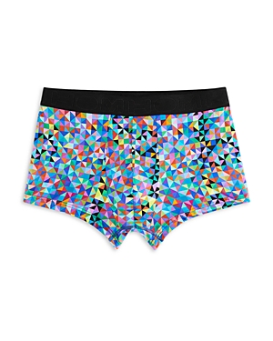 Shop Hom Sergio Abstract Print Tight Fit Trunks In Multi Color Print