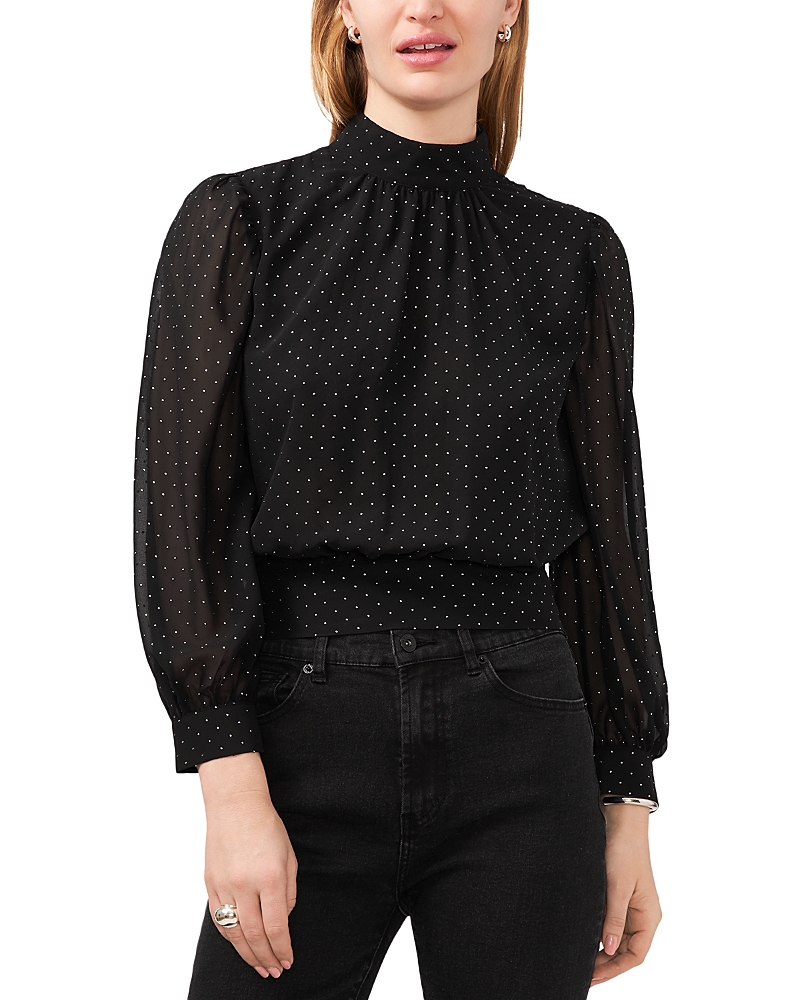 1.STATE MOCK NECK CROPPED TOP