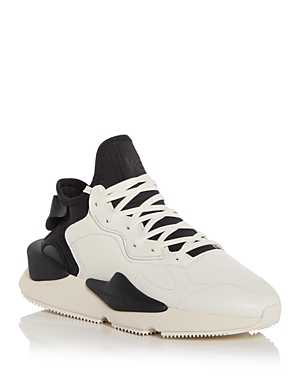 Shop Y-3 Men's Kaiwa Low Top Sneakers In Off White/black