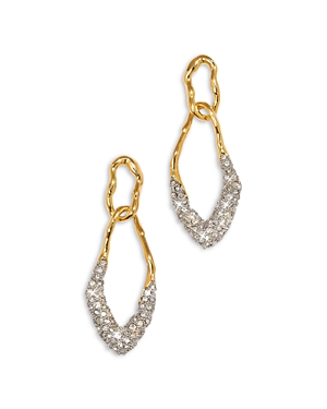 ALEXIS BITTAR SOLANALES DOUBLE LINK EARRINGS IN 14K GOLD PLATED