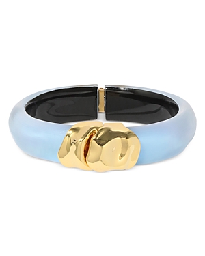 Alexis Bittar Molten Hinge Bracelet In Opal/gold