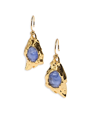 Alexis Bittar Brut Sodalite Drop Earrings In Blue/gold