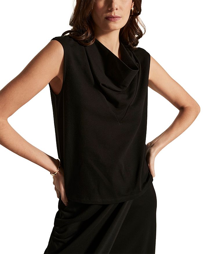 NIC+ZOE Womens Printed Sleeveless Scoop Neck Top