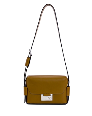 Allsaints Frankie 3-in-1 Leather Crossbody Bag In Bronza Green/brass