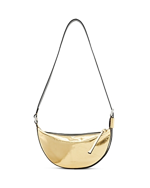 ALLSAINTS HALF MOON SMALL METALLIC CROSSBODY