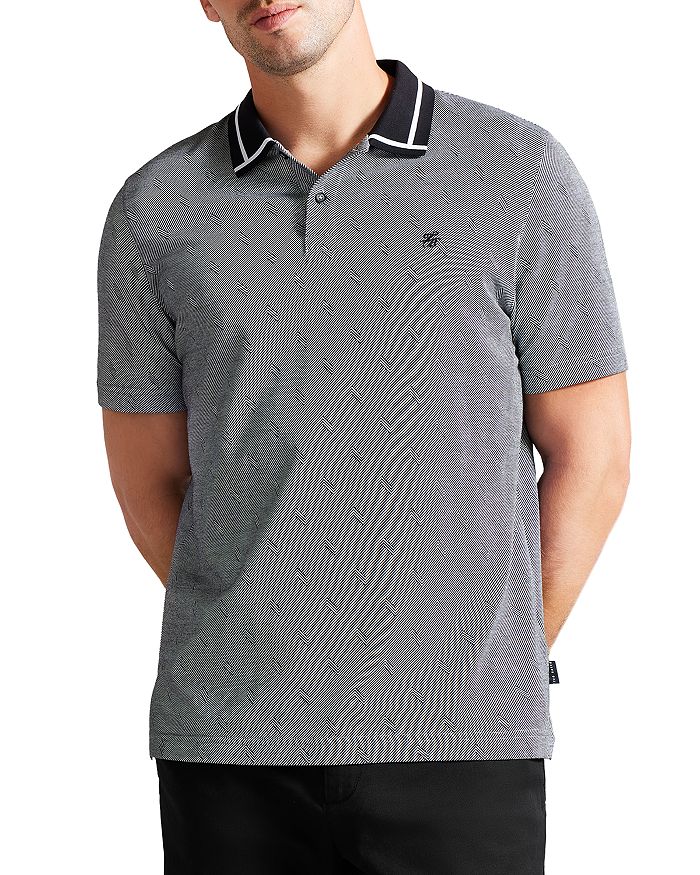 Ted Baker Ginald Herringbone Stitch Regular Fit Polo | Bloomingdale's