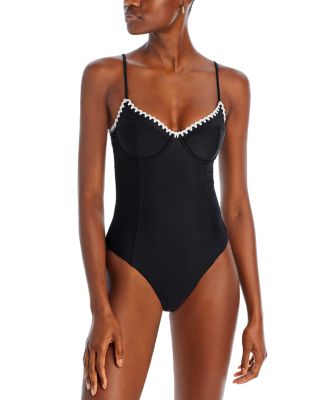 Ramy Brook - Addisyn Crochet Trim One Piece Swimsuit