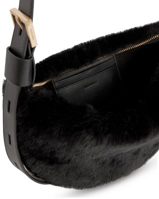 Half Moon Shearling Shoulder Bag