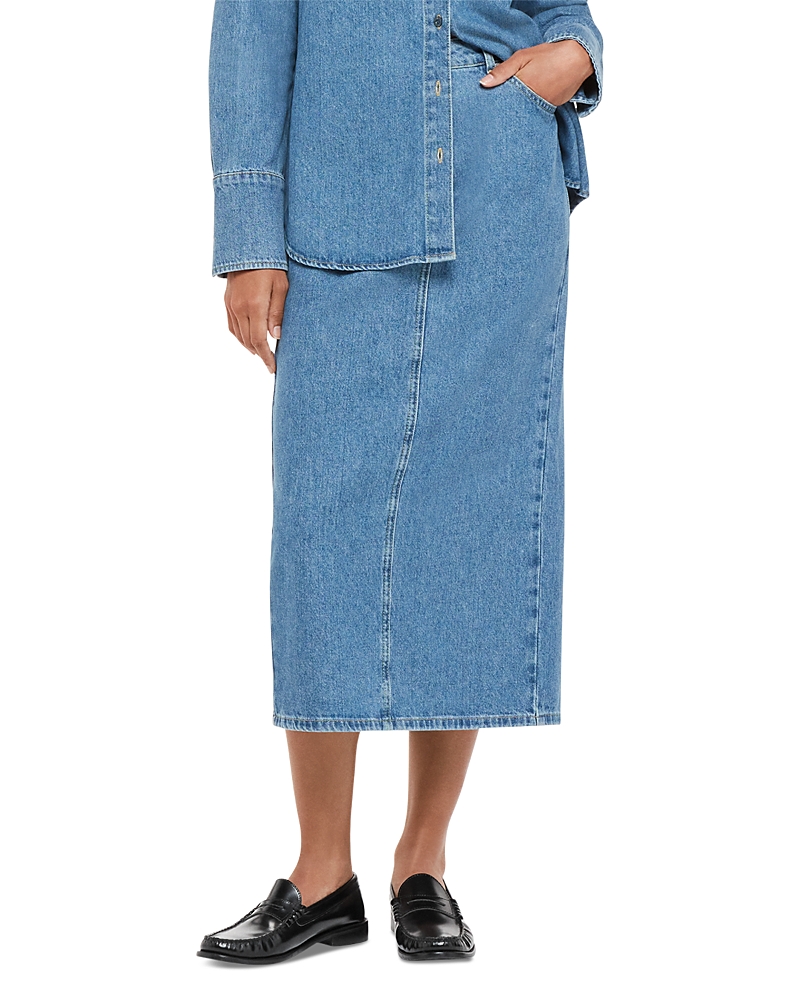 Whistles Denim Midi Skirt