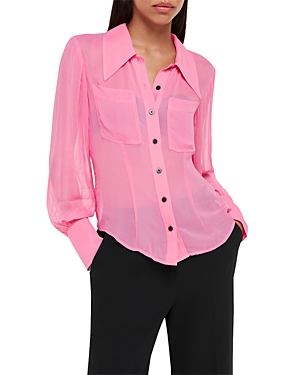 Shop Whistles Penelope Shirt In Pink