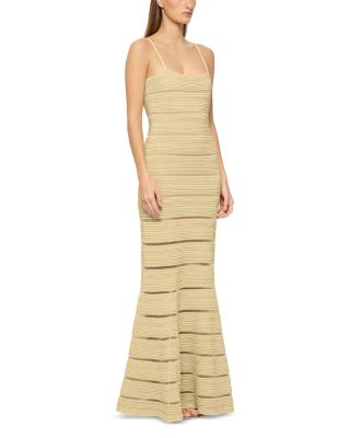 Sleeveless Stitched Bandage Gown