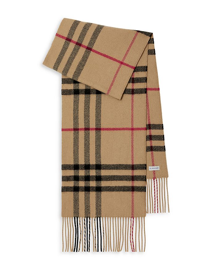 Burberry Tartan Check Brushed Wool Cashmere Scarf | Bloomingdale's