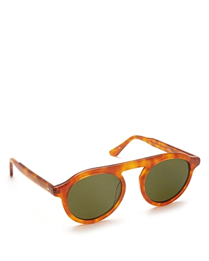 Krewe Cameron Amaro Sunglasses, 50mm In Orange/green Solid