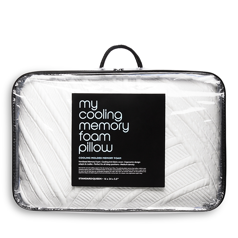 Bloomingdale's My Cooling Memory Foam Medium Pillow, Standard/queen - Exclusive In White