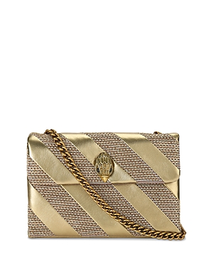 Shop Kurt Geiger Kensington Small Embellished Handbag In Gold
