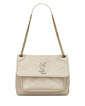 Leather handbag Saint Laurent White in Leather - 28955351