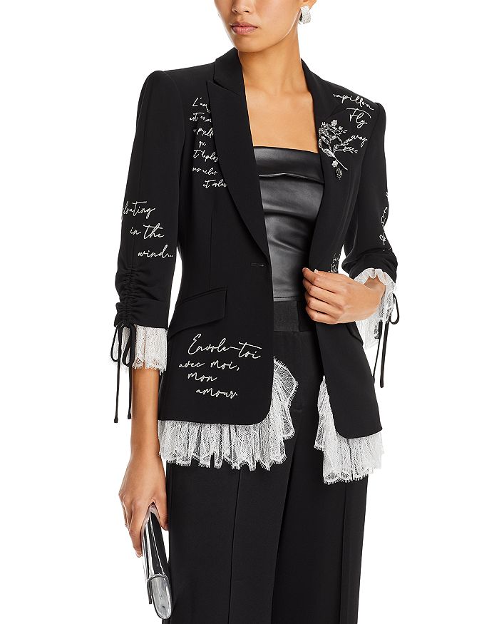 Cinq à Sept Mon Amour Roxie Embroidered Blazer | Bloomingdale's