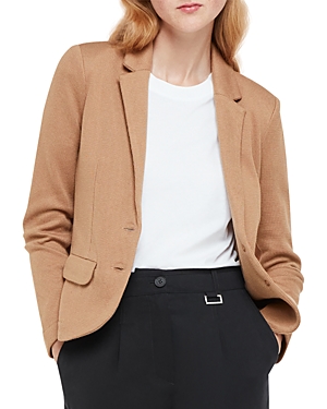 Shop Whistles Slim Fit Jersey Jacket In Neutral