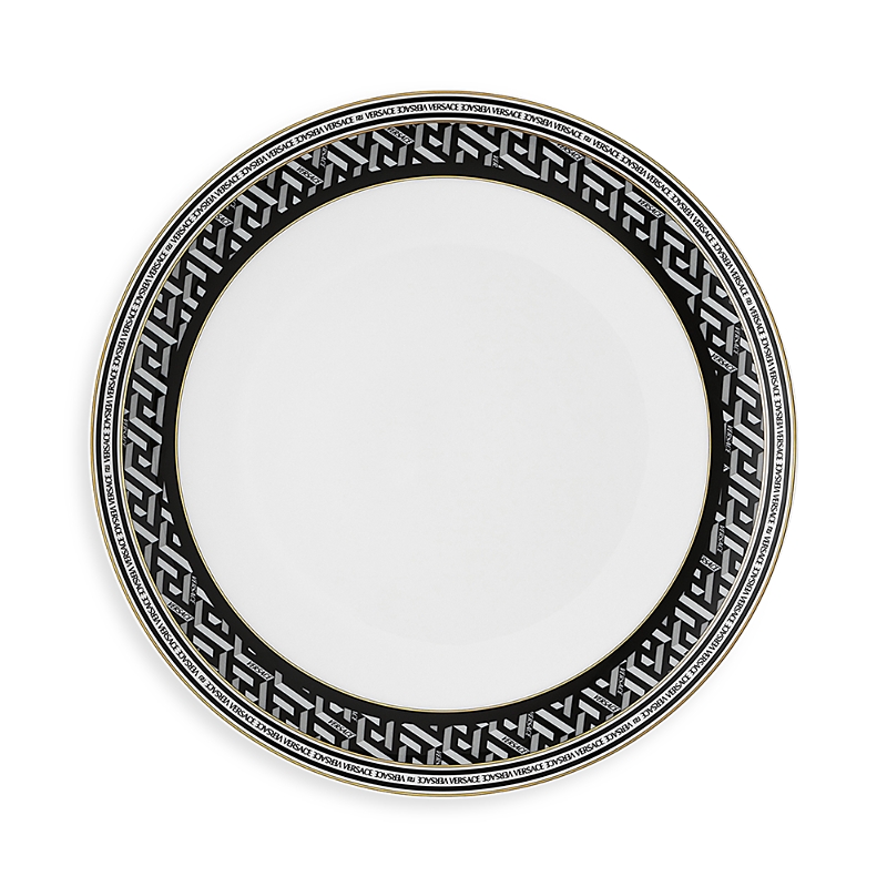 Versace La Greca Signature Dinner Plate In Black