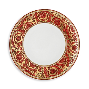 Shop Versace Medusa Garland Dinner Plate In Red/gold