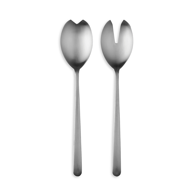 Mepra Linea Ice 2 Piece Salad Server Set In Silver
