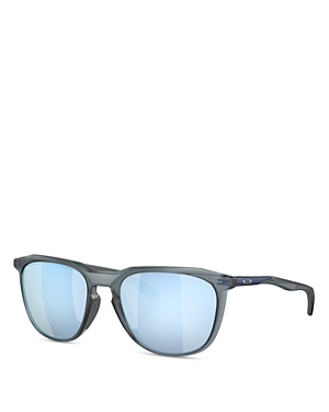 Shop Oakley Thurso Round Sunglasses, 54mm In Blue/blue Polarized Solid
