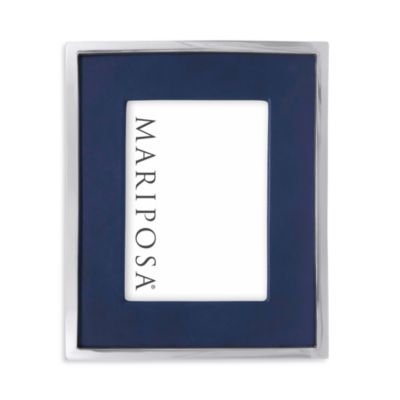 Mariposa Leather with Metal Border Frame, 5" x 7"