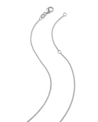 Diamond Halo Pendant Necklace in 18K White Gold, 0.50 tcw